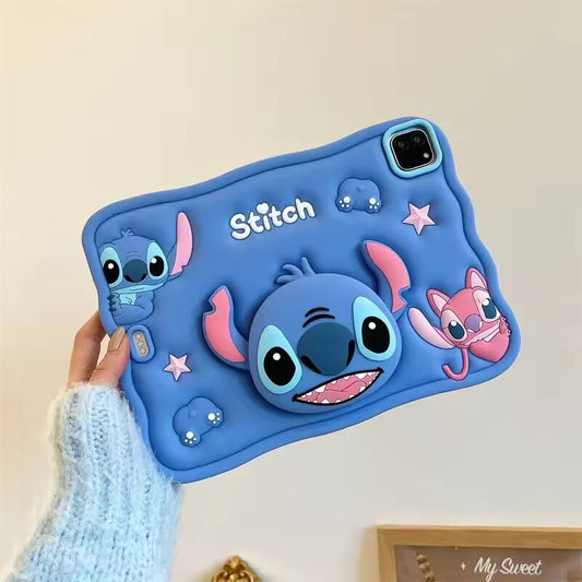 3D Cartoon Stitch Silicone Tablet Protective Soft Case For IPad Air 2 3 4 5 6 10.9 Mini 6 Pro 11 9 8 7th Generation Child Case