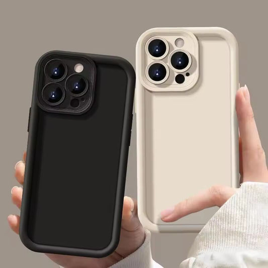 Candy Color Soft TPU Case For iPhone 16 14 15 Pro Plus 13 12 11 Pro Max 16e 8 XR X XS SE Shockproof Silicone Phone Cover Fundas